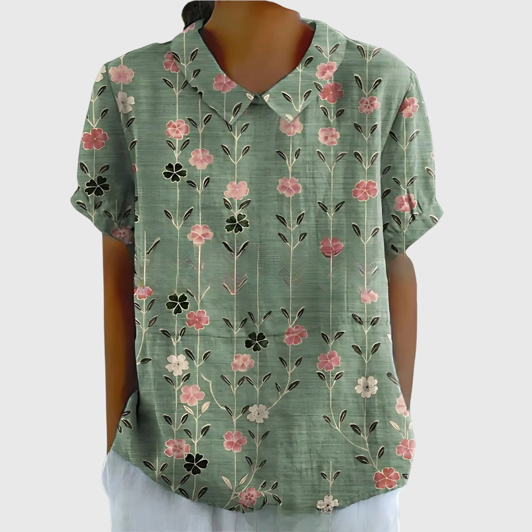 Chemisier Femme Fleuri Décontracté 1