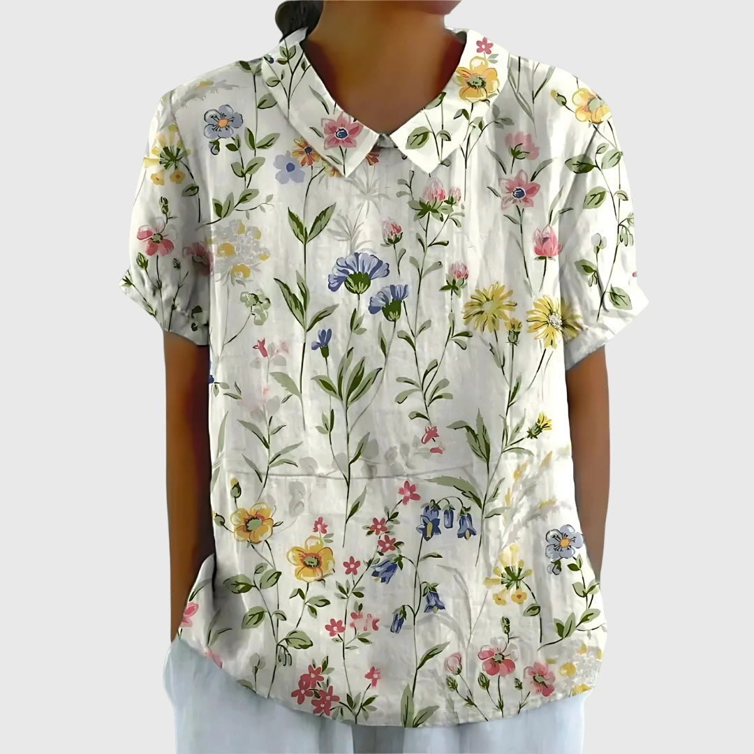 Chemisier Femme Fleuri Décontracté 3