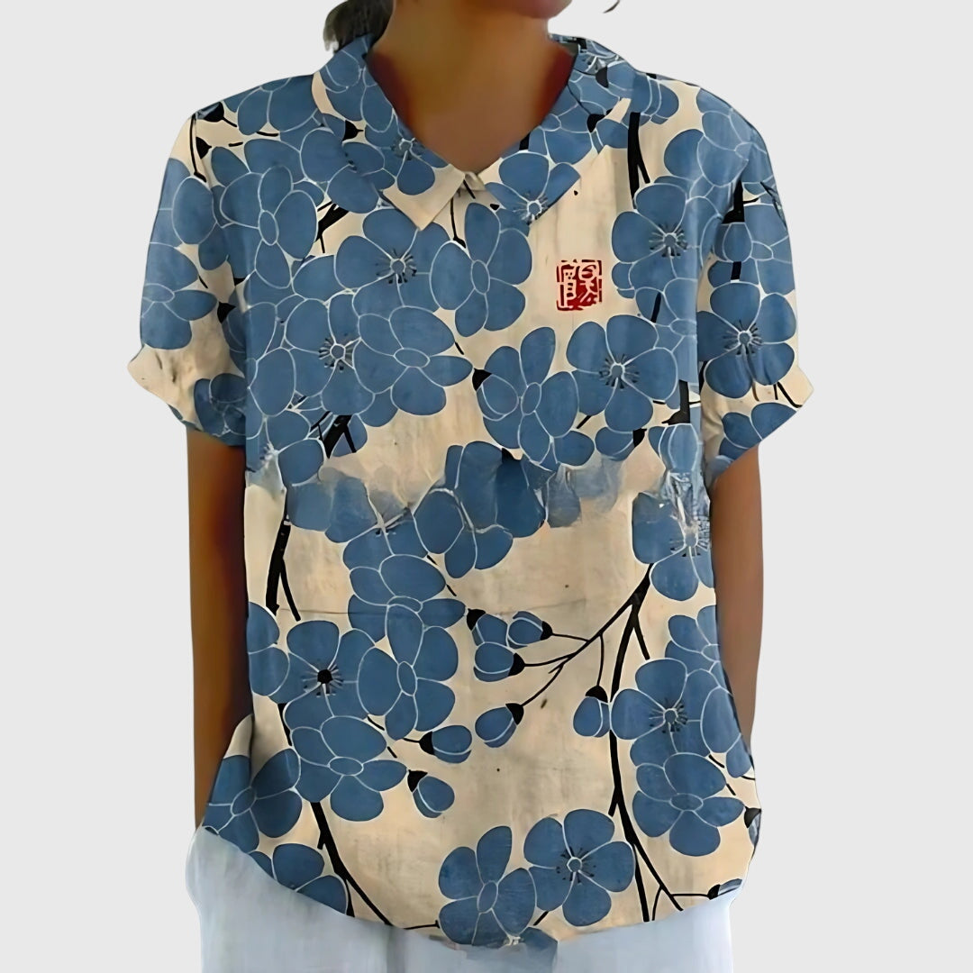 Chemisier Femme Fleuri Décontracté 4