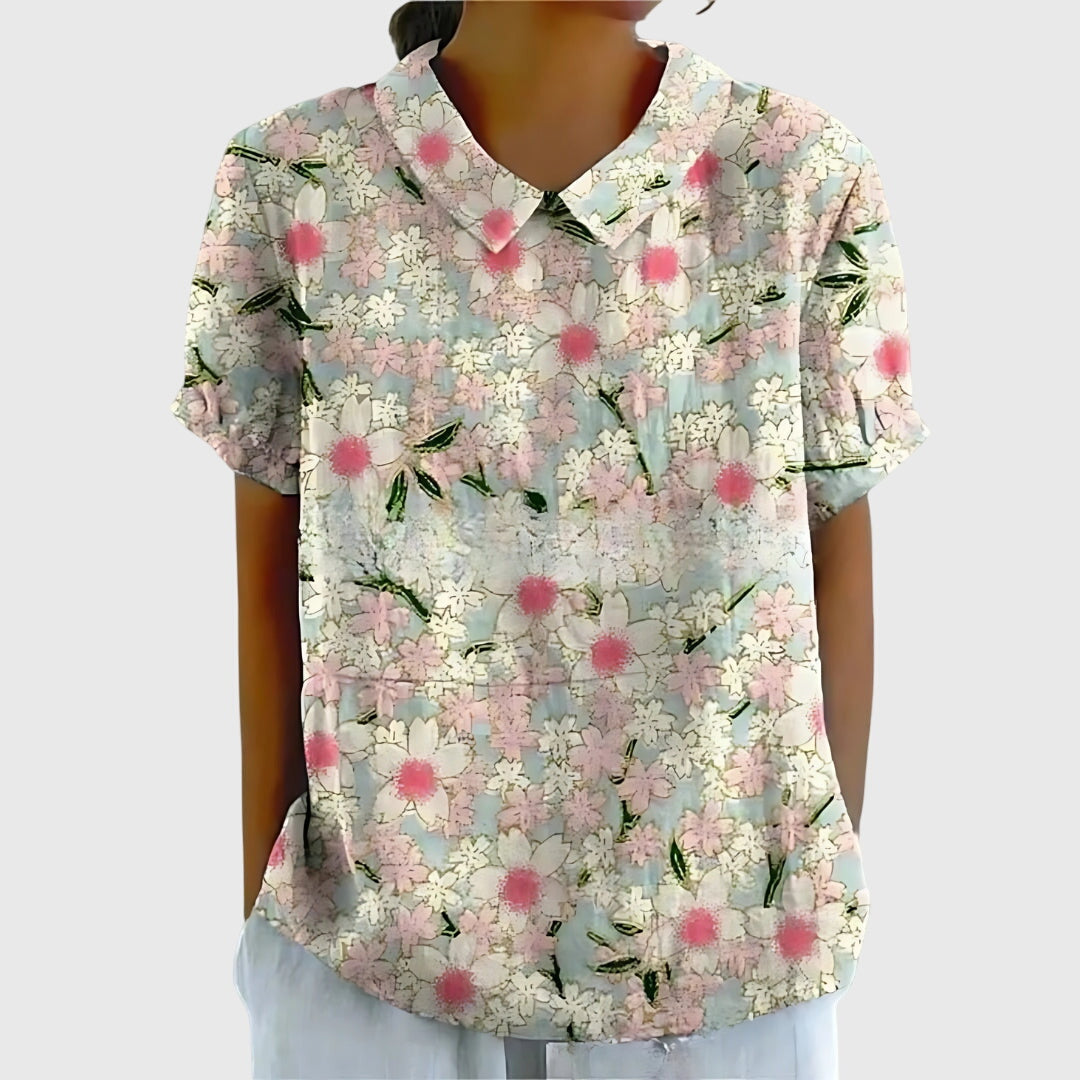 Chemisier Femme Fleuri Décontracté 5