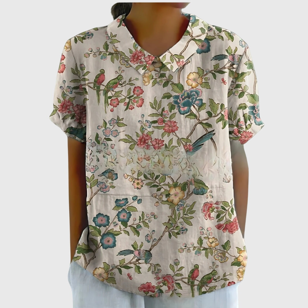 Chemisier Femme Fleuri Décontracté 6