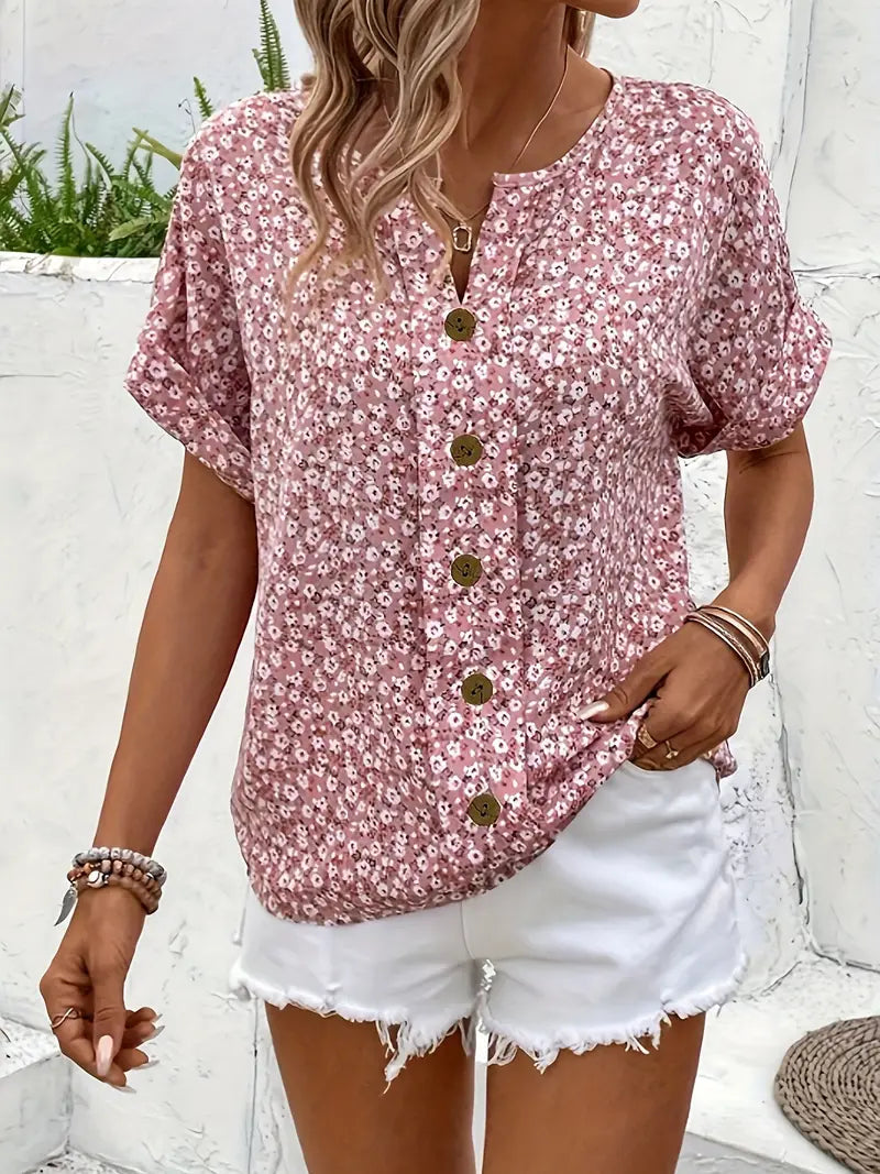 Chemisier Femme Floral Chic Ample et Fluide 2