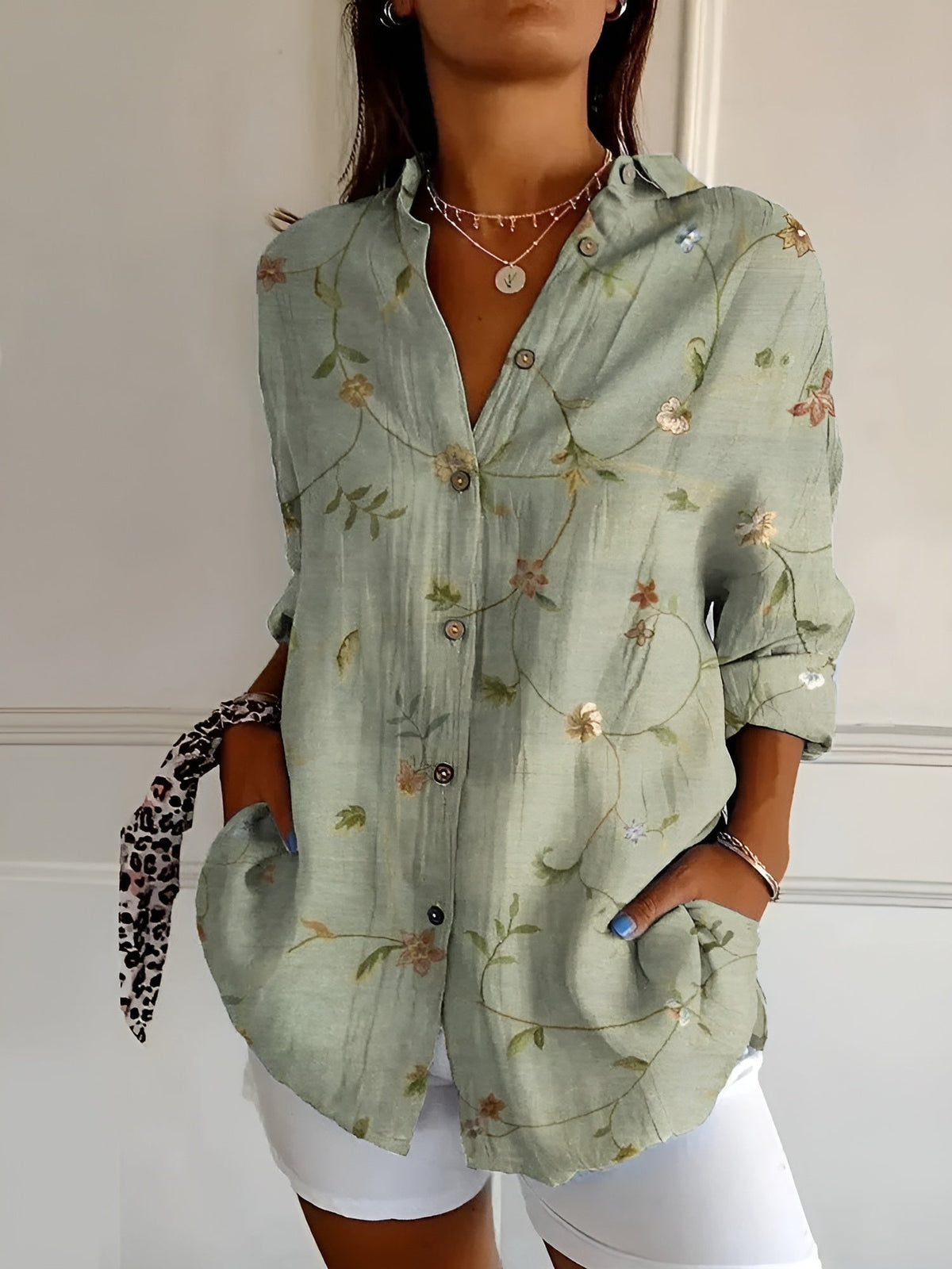 Chemisier Femme Imprimés Fantaisistes Chic 0