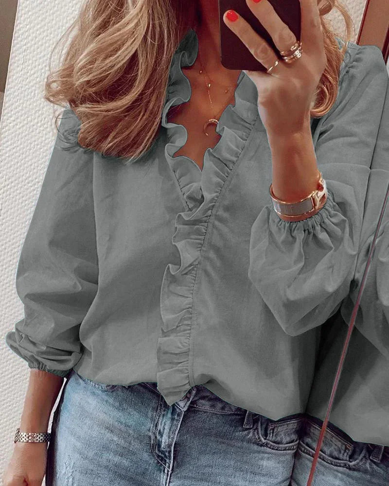 Chemisier Femme à Volants Chic 6