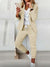 Blazer et Pantalon pour Femmes Élégants en Tissu de Luxe-1