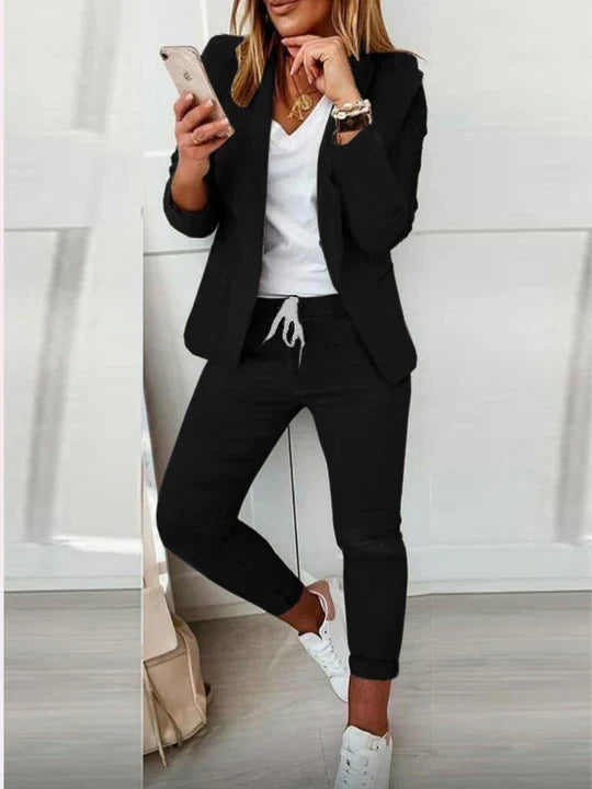 Variant image for Blazer et Pantalon pour Femmes Élégants en Tissu de Luxe-12