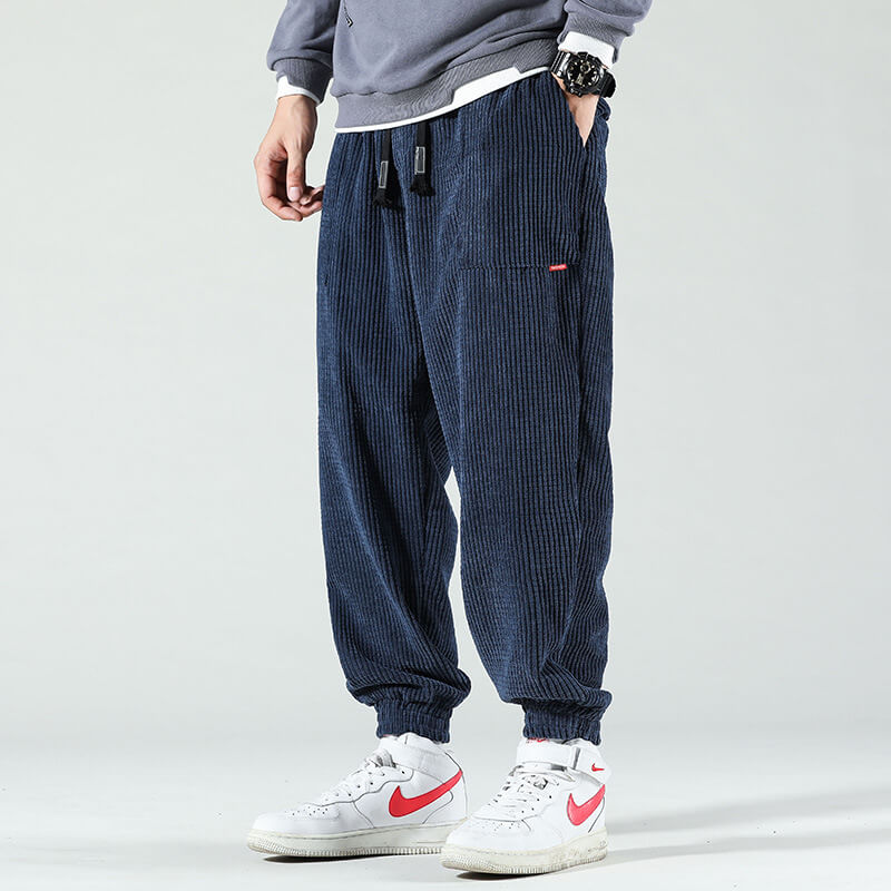 Pantalon Homme Velours Côtelé Élégant et Confortable-1