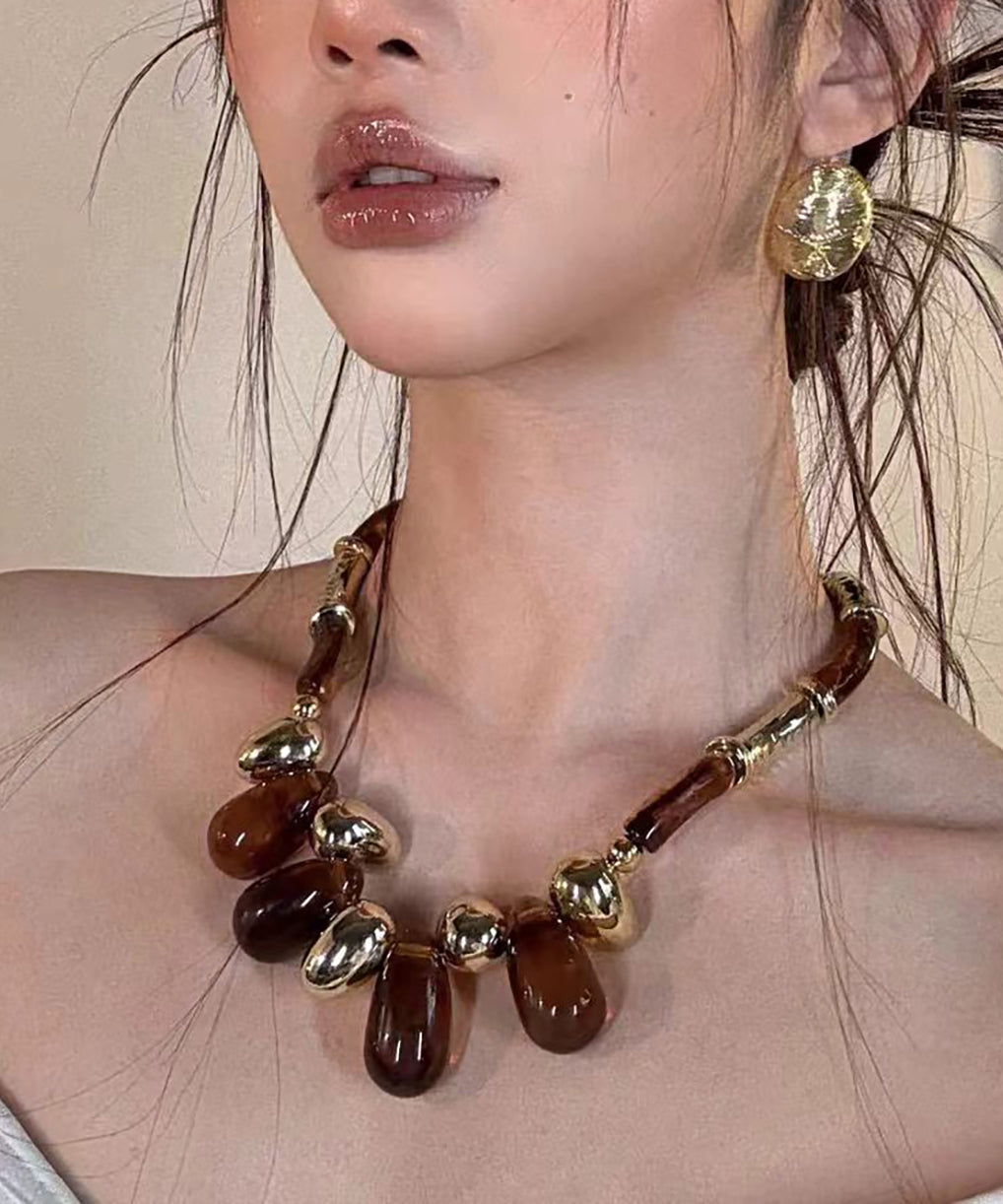 Collier Femme Choker Perlé Style Bohème Goutte d'Eau 1