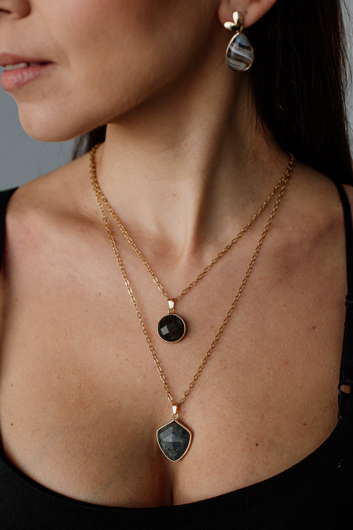 Collier Femme Design Unique Labradorite Artisanale 1