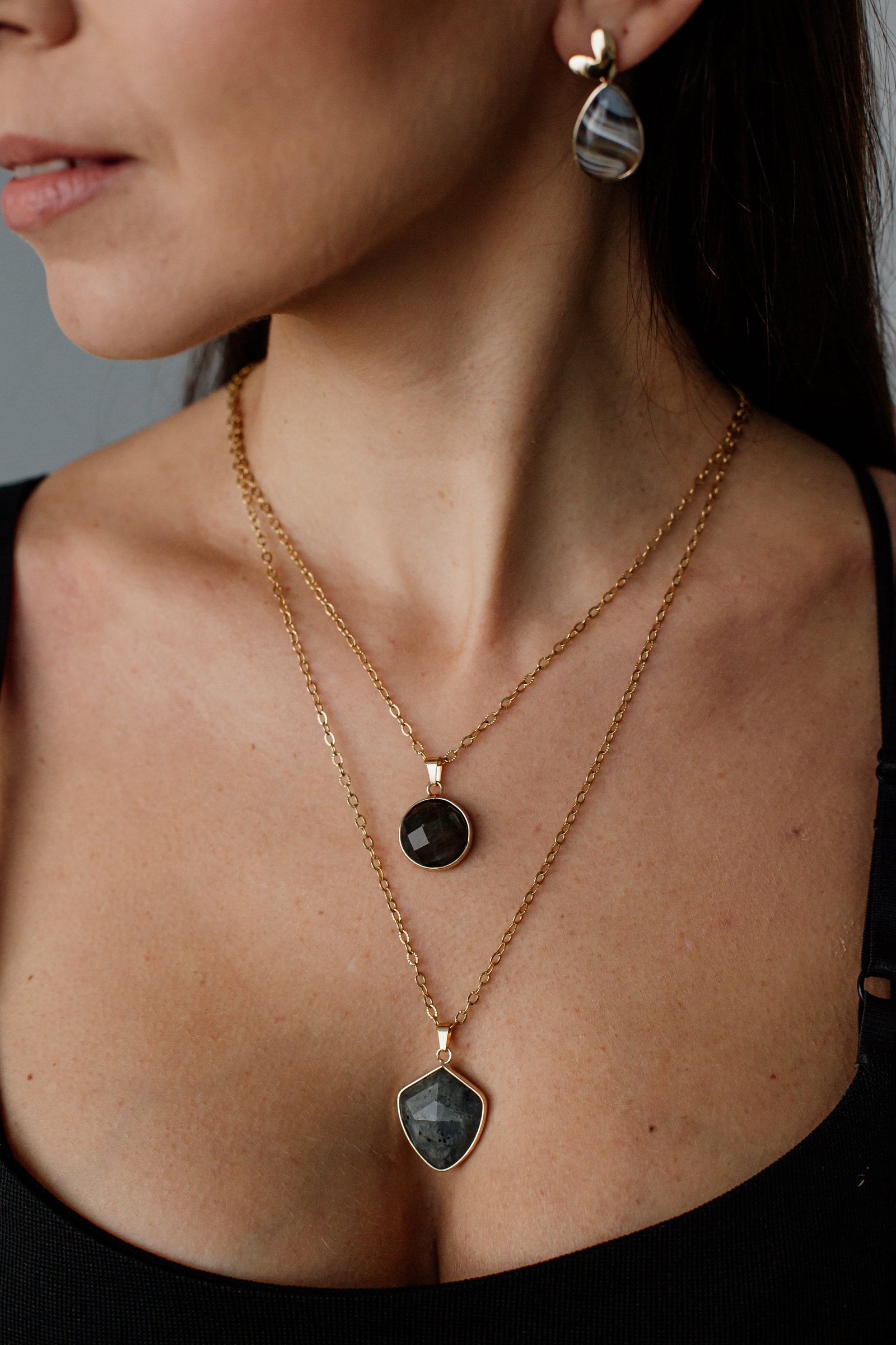Collier Femme Design Unique Labradorite Artisanale 1
