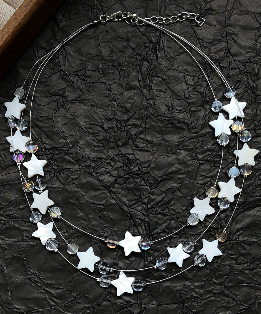 Collier Femme Multi-couches Style Bohème avec Perles et Coquille d'Étoile 1