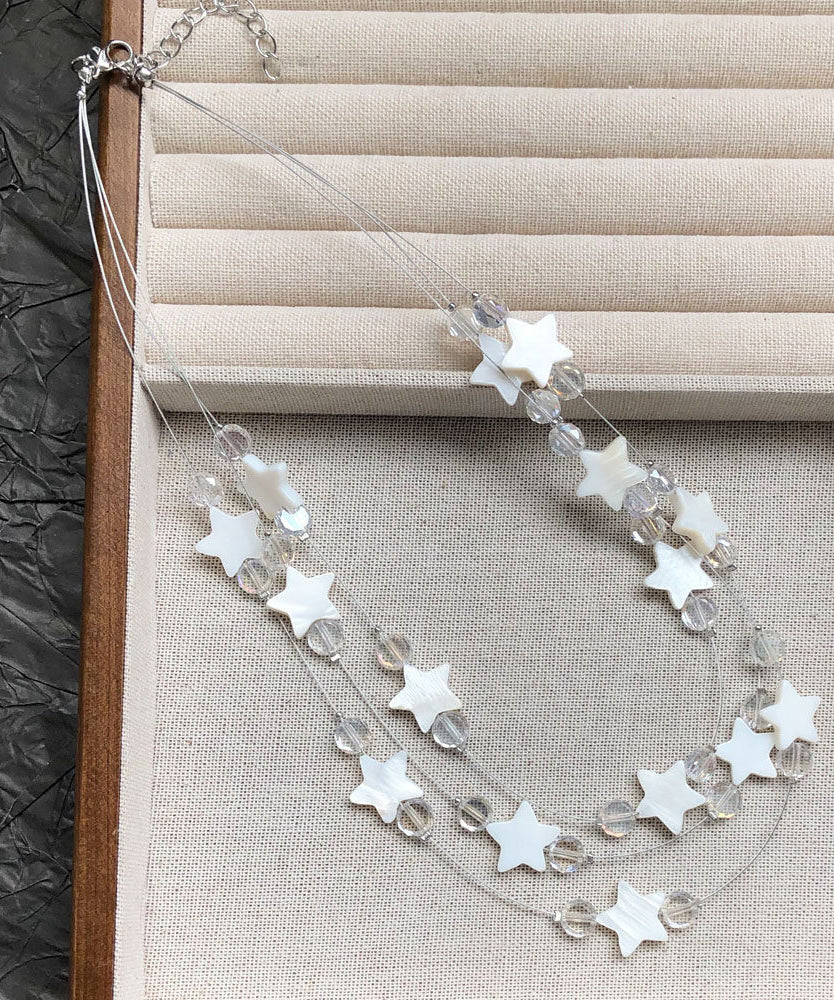 Collier Femme Multi-couches Style Bohème avec Perles et Coquille d'Étoile 4