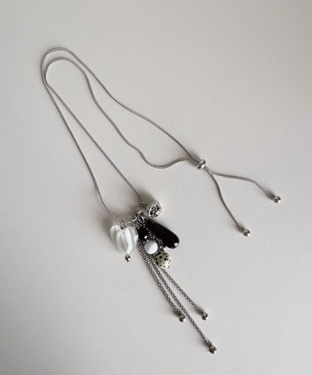 Collier Femme Pendentif Cœur Pierre Naturelle Style Original 2