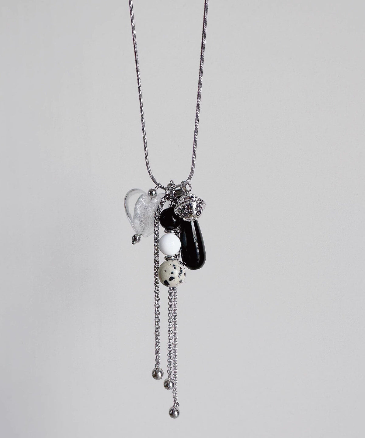Collier Femme Pendentif Cœur Pierre Naturelle Style Original 3