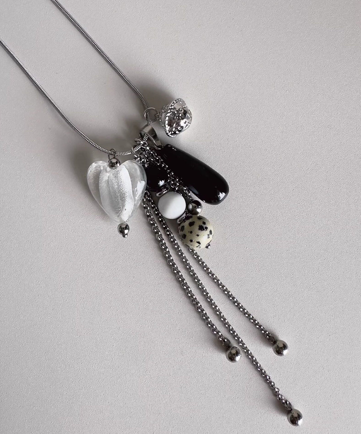 Collier Femme Pendentif Cœur Pierre Naturelle Style Original 4
