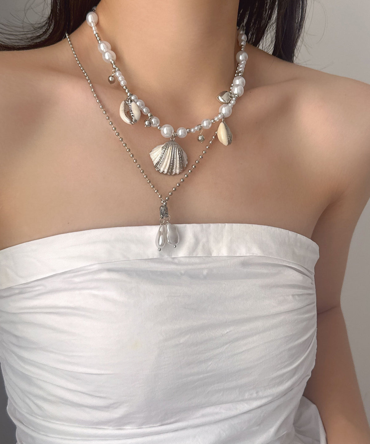 Collier Femme Pendentif Double Couche Style Moderne 4