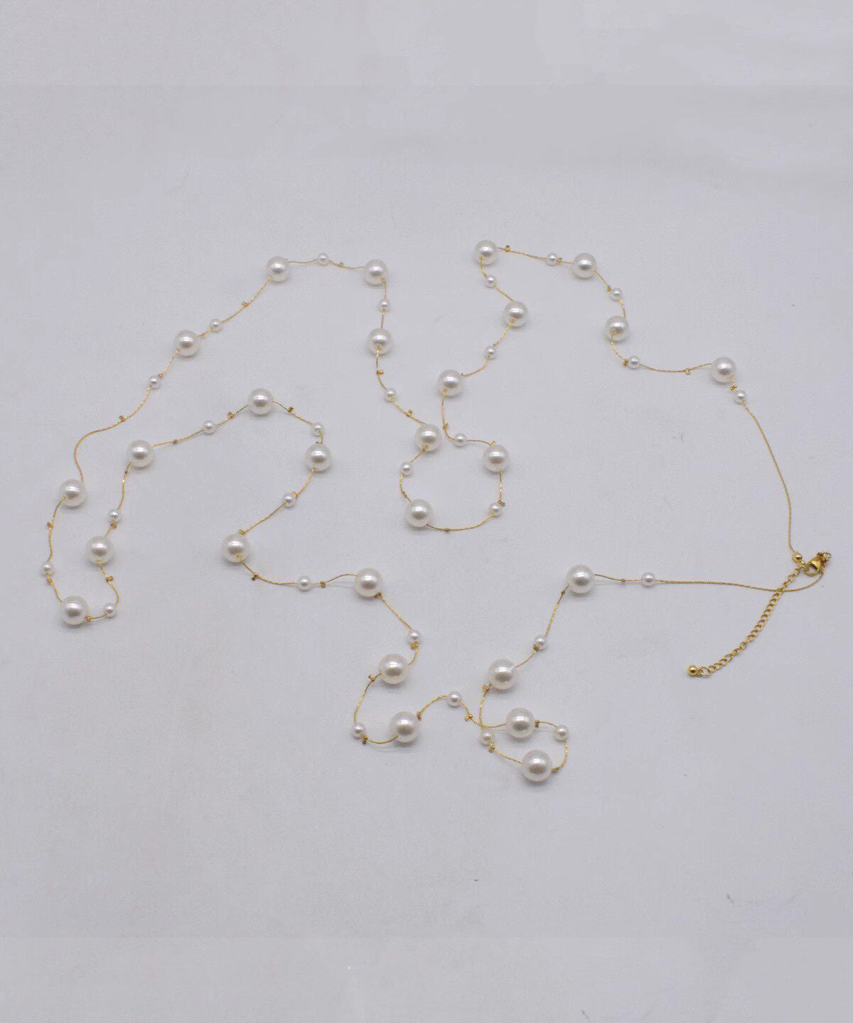 Collier Femme Perles Graduées avec Pampilles Style Cuivré 4