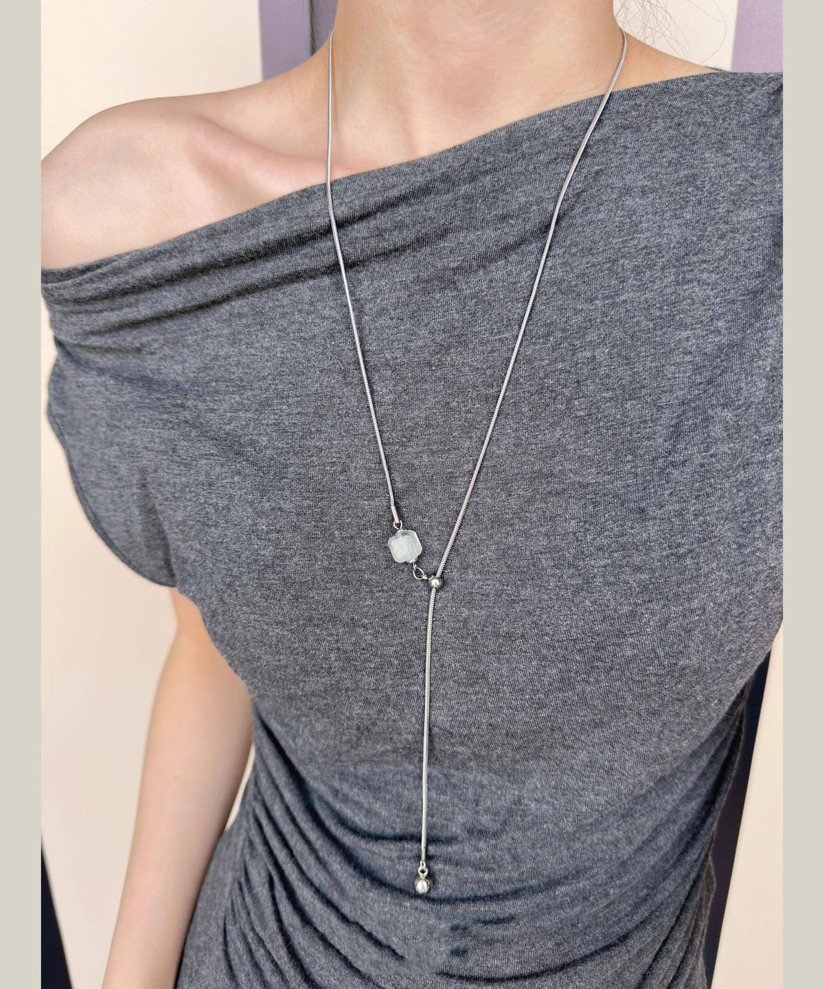 Collier Femme Style Chic avec Pierre Naturelle et Cristal 1