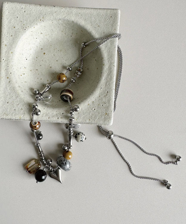 Collier Long pour Femme avec Pendentif Pierre Naturelle 0