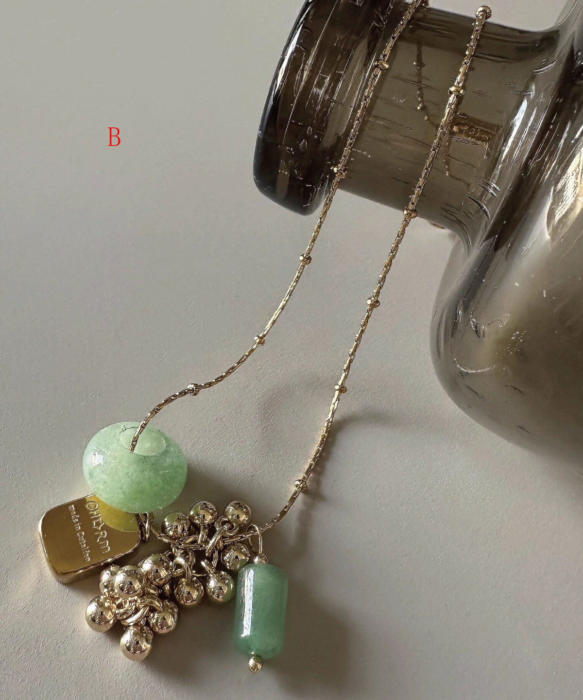 Collier Pendentif Femme Design Original avec Pierre de Jade Naturelle 4