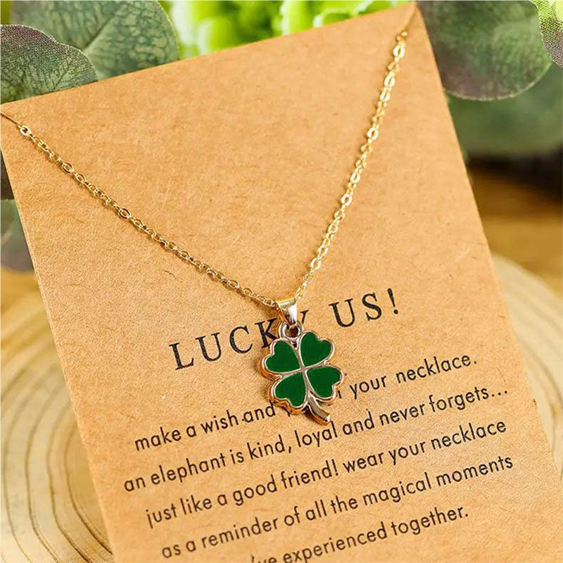 Collier Pendentif Femme Trèfle Chic Ajustable 2