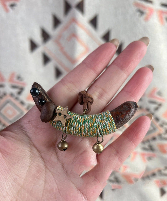 Collier pendentif animalier tissé pour femme 3