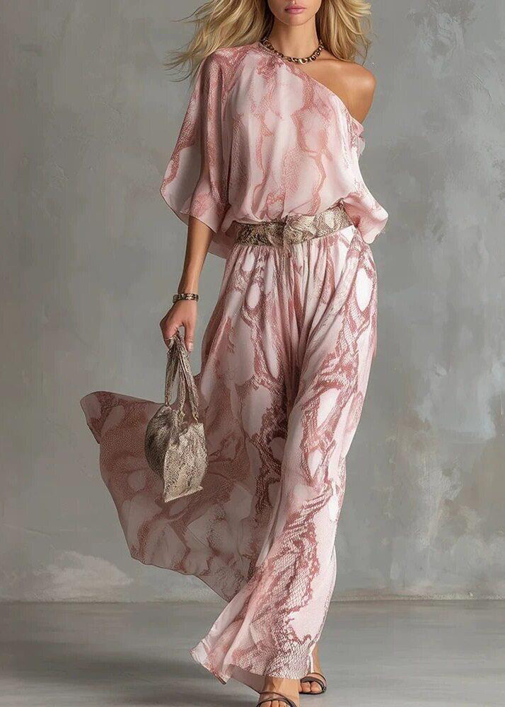 Combinaison Femme Asymétrique à Une Épaule Manches Évasées 0