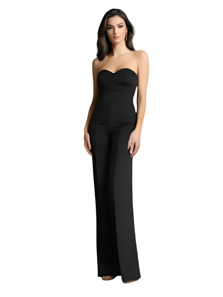 Combinaison Femme Chic Haute Taille Sans Bretelles Tissu Doux 0
