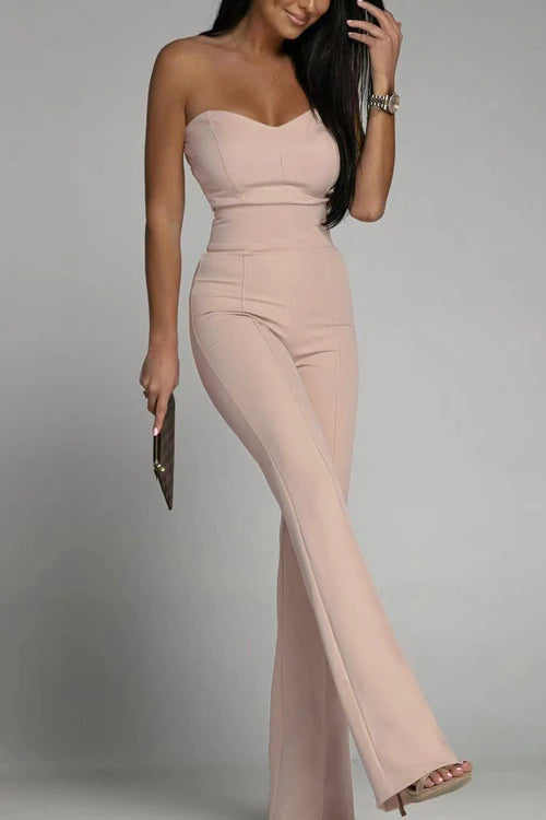 Combinaison Femme Chic Haute Taille Sans Bretelles Tissu Doux 1