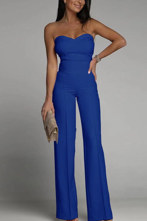 Combinaison Femme Chic Haute Taille Sans Bretelles Tissu Doux 3