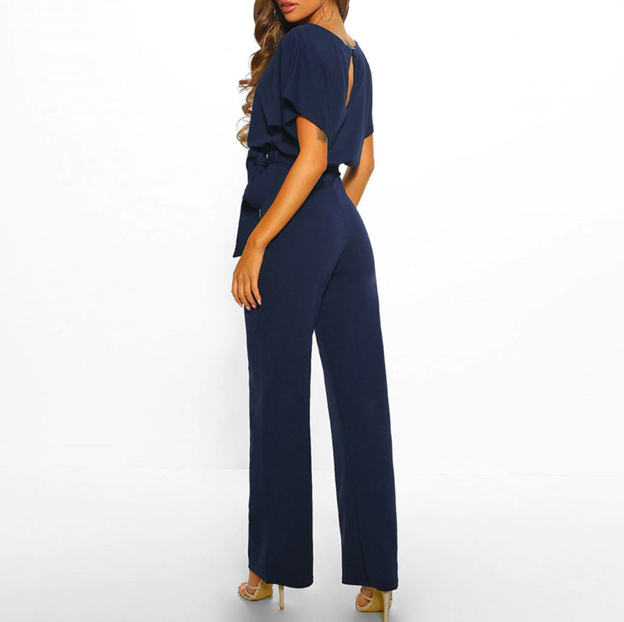 Combinaison Femme Chic Pantalon Coton Mélangé 7