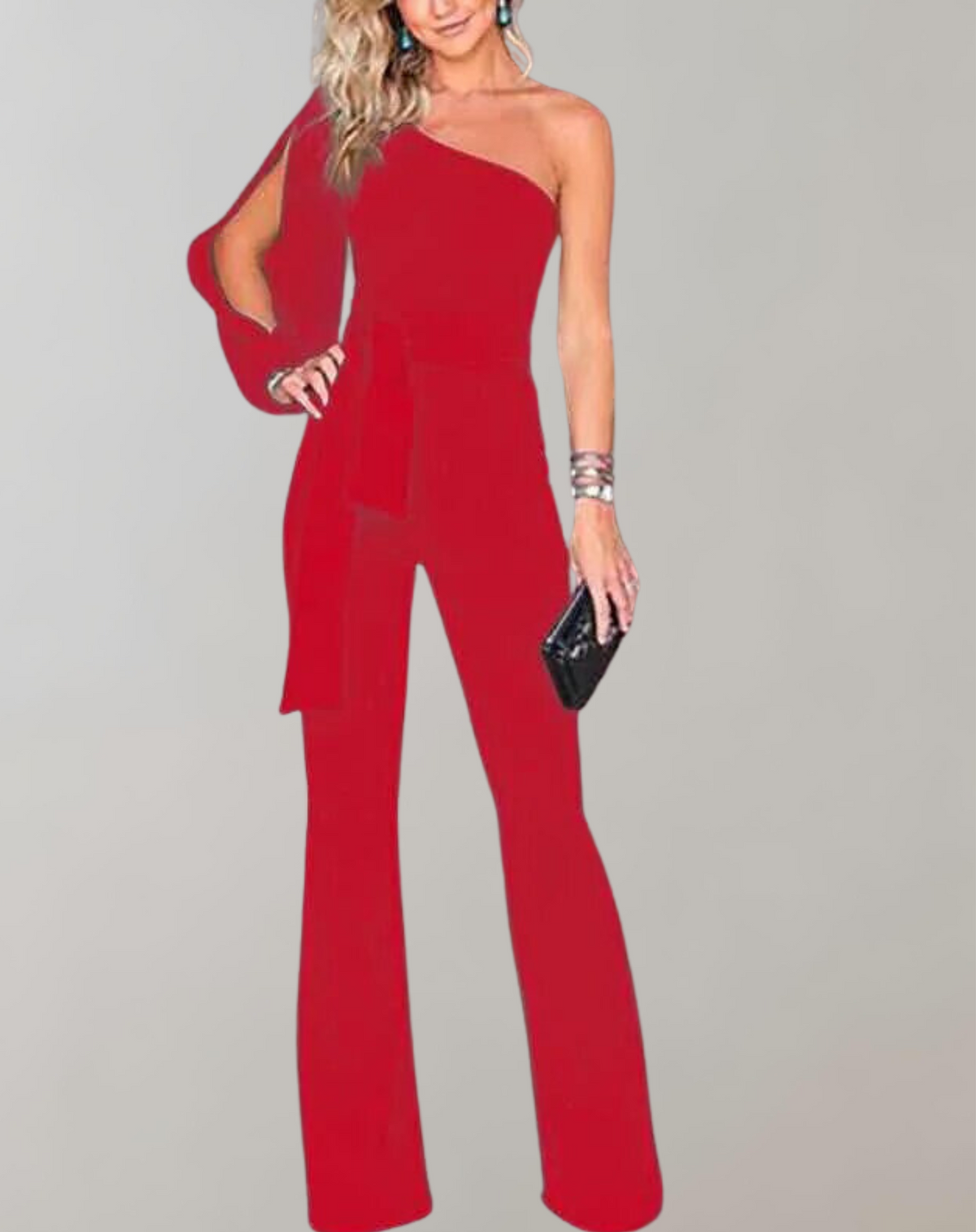 Combinaison Femme Chic avec Ceinture à Nœud 7