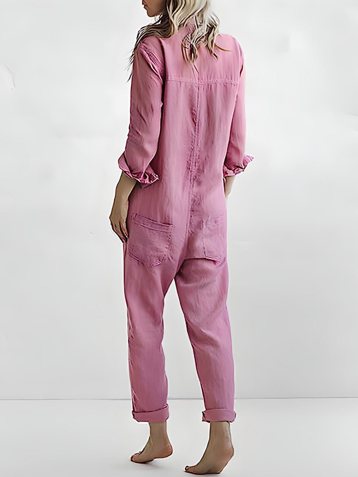 Combinaison Femme Élégante Ajustée en Polyester