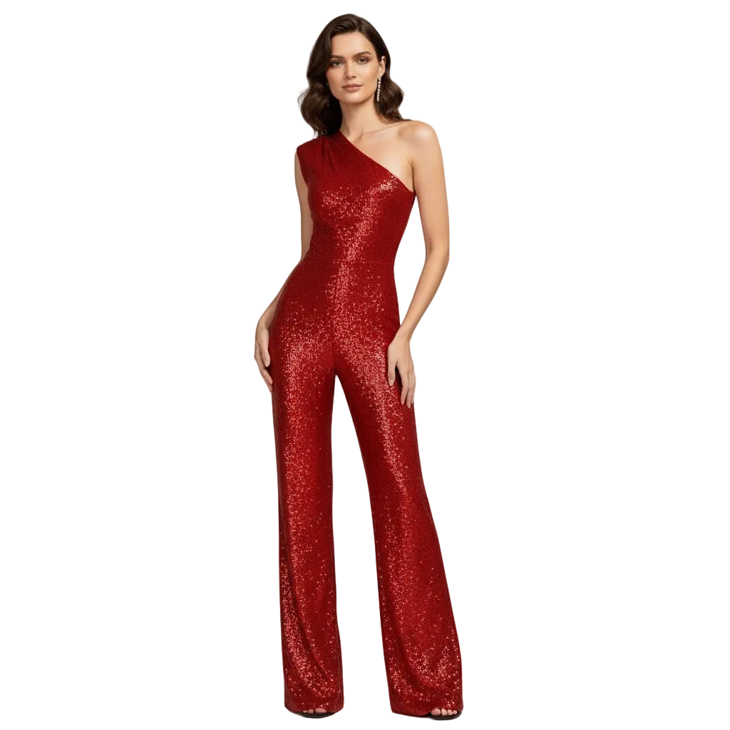 Combinaison Femme Élégante à Paillettes 0