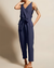 Combinaison Femme Lin Drapée Élégante