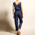 Combinaison Femme Lin Drapée Élégante