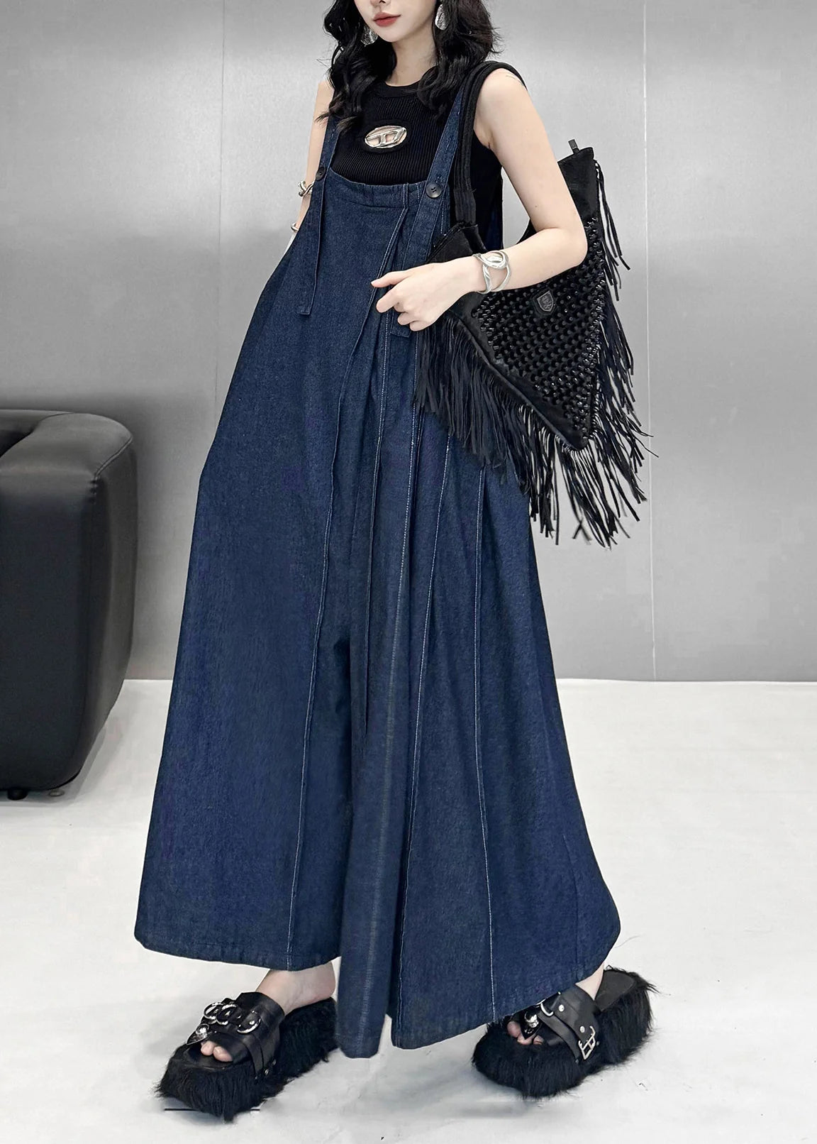 Combinaison Femme Oversize à Jambes Larges Automne 3