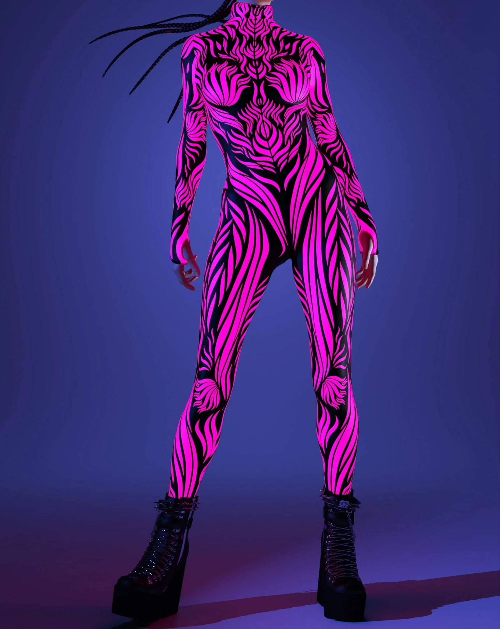 Combinaison Femme Style Cyberpunk Body Musculaire 1