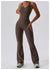 Combinaison Femme V-Hals Ajustée en Nylon