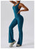 Combinaison Femme V-Hals Ajustée en Nylon
