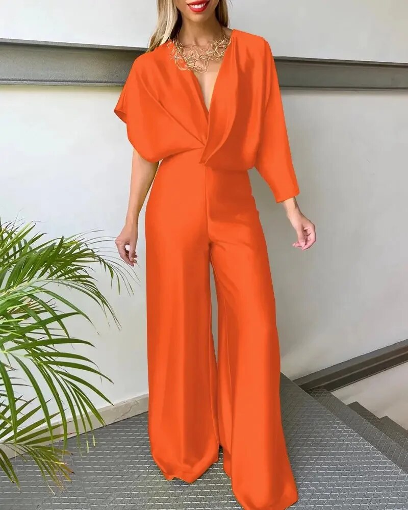 Combinaison Femme V-Haut avec Manches Ample 4