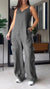 Combinaison en Jean Femme Style V-Haut Confortable