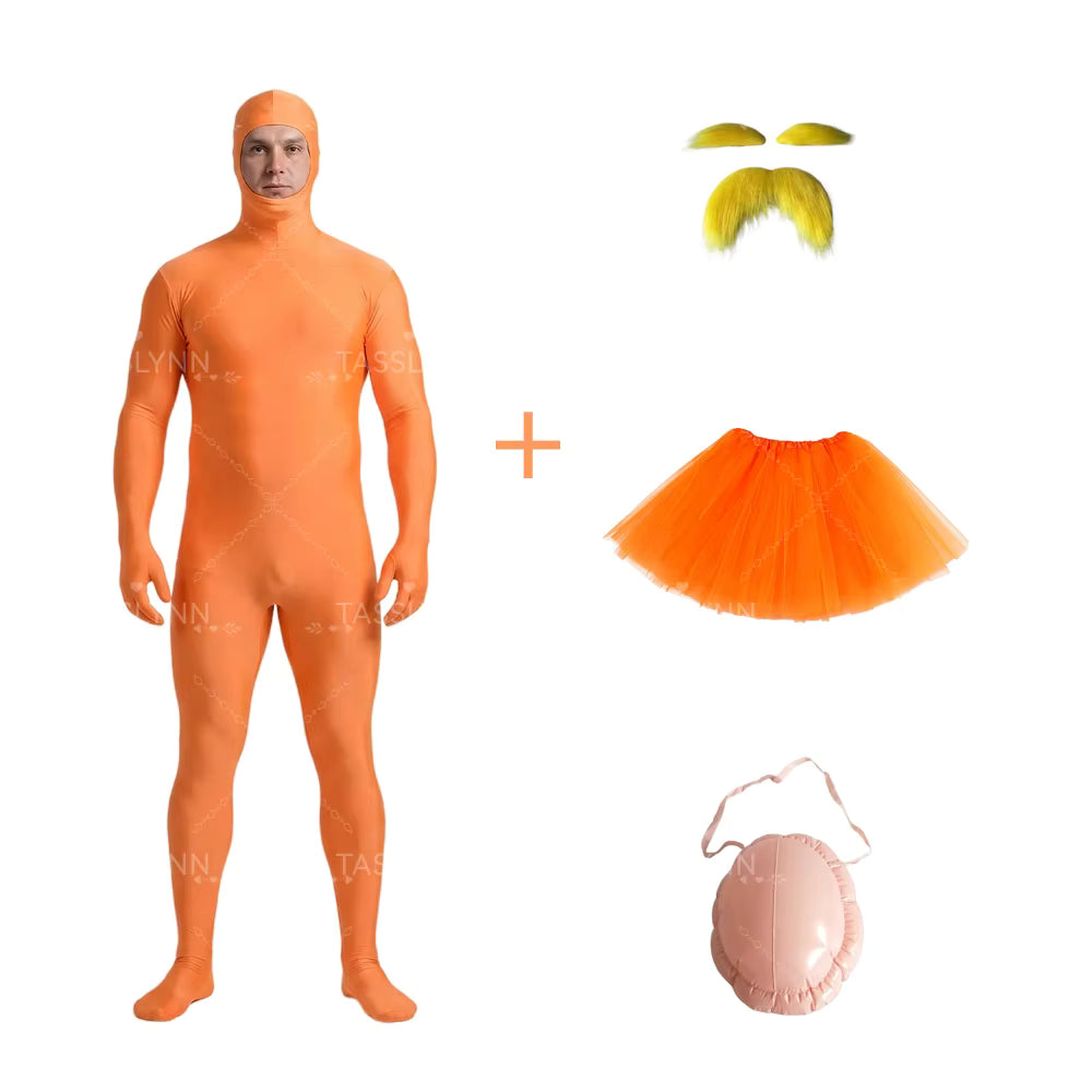 Costume Cosplay Adulte Grande Taille Style Lorax avec Jupe 6