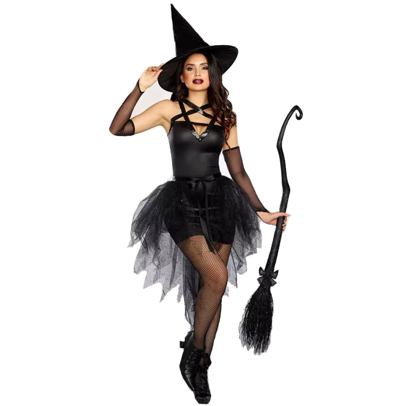 Costume Femme Sorcière Gothique Tutu et Robe Cosplay 0
