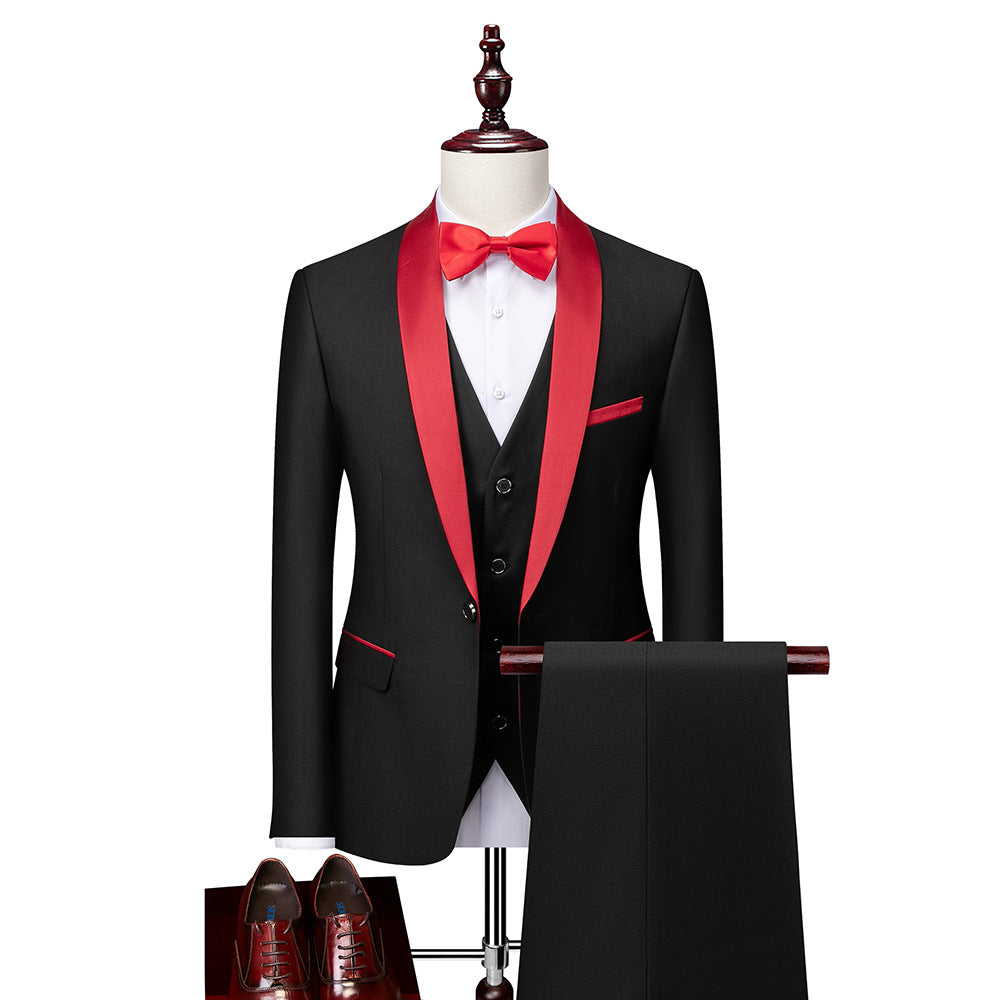 Costume Homme 3 Pièces Slim Fit en Laine pour Mariage et Événements Formels 4