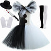 Costume de Clown pour Fille Style Tutu Noir et Blanc 0