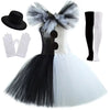 Costume de Clown pour Fille Style Tutu Noir et Blanc 10