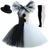 Costume de Clown pour Fille Style Tutu Noir et Blanc 6