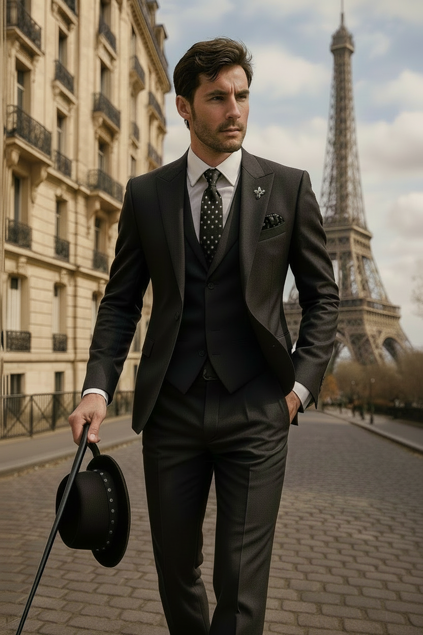 Costume trois pièces formel pour hommes printemps 1
