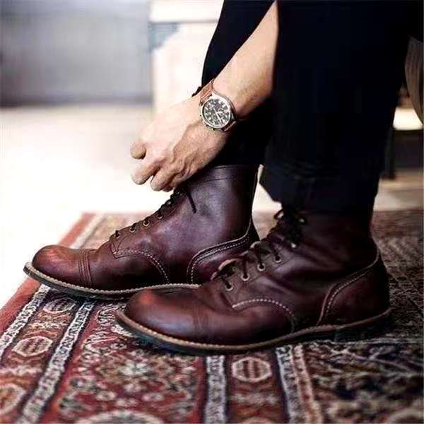 Variant image for Bottes Homme Élégantes en Cuir Avec Laçage Robuste-31